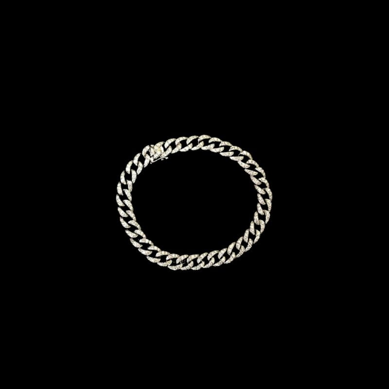 Alternating Diamond Curb Chain Bracelet - Image 2