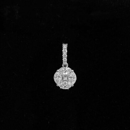 Classic Round Illusion Dangle Pendant